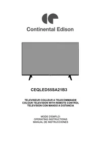 Notice CONTINENTAL EDISON CEQLED55SA21B3 Televisión