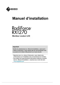 Notice EIZO RADIFORCE RX1270 Moniteur