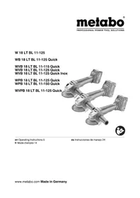 Notice METABO WVPB 18 LT BL 11125 Q Lijadora