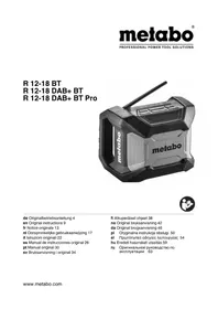Notice METABO R 1218 DAB+ BT PRO Radio