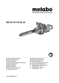 Notice METABO MS 3618 LTX BL 40 Sega