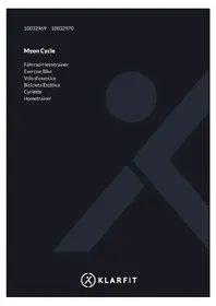 Notice Klarfit MYON CYCLE Formateur de vélo d'intérieur