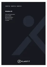 Notice Klarfit MINIBIKE 2G Formateur de vélo d'intérieur