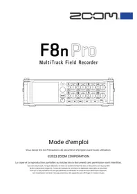 Notice ZOOM F8N PRO Enregistreur de voix