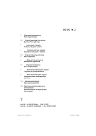 Notice EINHELL GCCC 18 LISOLO Outils électriques