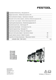 Notice FESTOOL CLEANTEC CTL 26 AC 진공 청소기