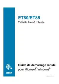 Notice ZEBRA ET80 Tablette
