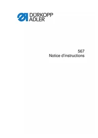 Notice Dürkopp Adler 567 Machine à coudre