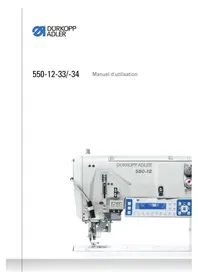 Notice Dürkopp Adler 5501233 Machine à coudre