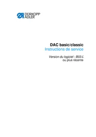 Notice Dürkopp Adler DAC ECO MTYPE Machine à coudre