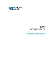 Notice Dürkopp Adler D669 Machine à coudre