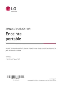 Notice LG PN5 Enceinte bluetooth