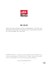 Notice Beta RR 4T 125 (2021) Moto