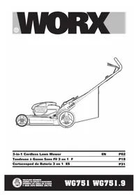 WORX WG751.3 - Cortadora de césped