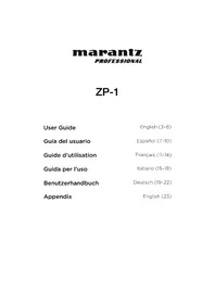 Notice MARANTZ ZP1 Matériel audio professionnel