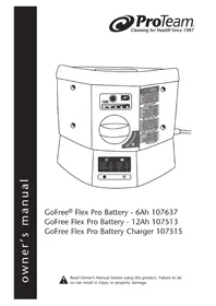 Notice ProTeam GOFREE FLEX PRO II Vacuum Cleaner