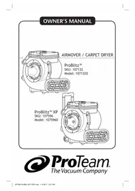 Notice ProTeam PROBLITZ XP AIRMOVER Aspirateur