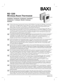 Notice Baxi RX 1500 Thermostat