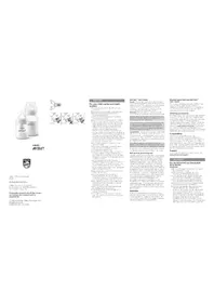 Notice PHILIPS AVENT SCF411 Chauffe-bouteille