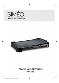 Notice SIMEO PLA125 Plaque de grill