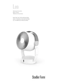 Notice STADLERFORM LEO Ventilateur