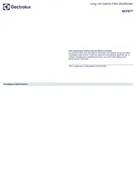 Notice AEG MCFB77 Filtre pour hotte aspirante