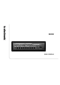 Notice TC ELECTRONIC BH500 Amplificateur audio