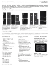 Notice TC ELECTRONIC RS212 Enceinte audio