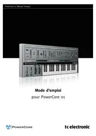 Notice TC ELECTRONIC POWERCORE 01 Instrument de musique électronique