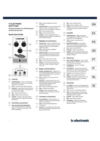 Notice TC ELECTRONIC RUSTY FUZZ Pédale d'effet guitare
