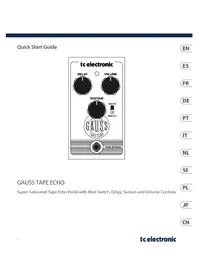 Notice TC ELECTRONIC GAUSS TAPE ECHO Pédale d'effet audio
