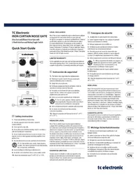 Notice TC ELECTRONIC IRON CURTAIN NOISE GATE Pédale d'effet audio