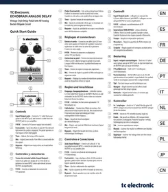 Notice TC ELECTRONIC ECHOBRAIN ANALOG DELAY Pédale d'effet guitare