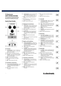 Notice TC ELECTRONIC DRIP SPRING REVERB Pédale d'effet guitare