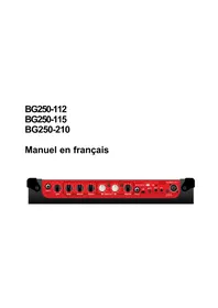 Notice TC ELECTRONIC BG250210 Amplificateur audio
