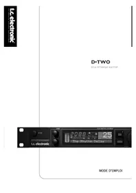 Notice TC ELECTRONIC DTWO Effets audio