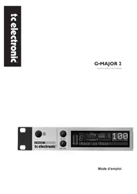 Notice TC ELECTRONIC GMAJOR 2 Pédale d'effets guitare