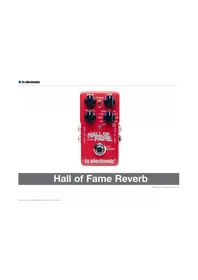Notice TC ELECTRONIC HALL OF FAME REVERB Pédale d'effet musicale