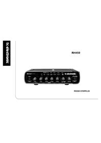 Notice TC ELECTRONIC COMBO450 Amplificateur audio
