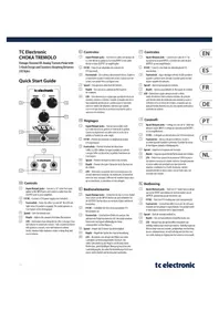 Notice TC ELECTRONIC CHOKA TREMOLO Pédale d'effet pour guitare