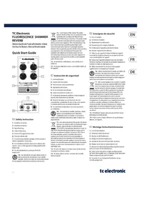 Notice TC ELECTRONIC FLUORESCENCE SHIMMER REVERB Pédale d'effet audio