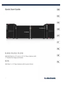 Notice TC ELECTRONIC K212 Haut-parleur
