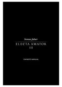 Notice Sonus Faber ELECTA AMATOR III Speaker