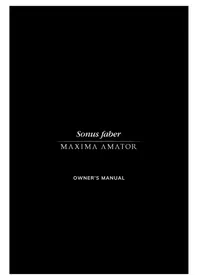 Notice Sonus Faber MAXIMA AMATOR динамик
