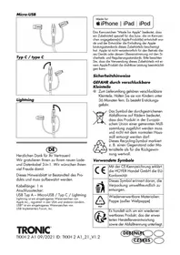 Notice TRONIC TCC31 A1 Câble de chargement