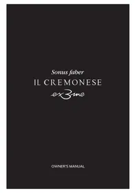 Notice Sonus Faber IL CREMONESE EX3ME Lautsprecher