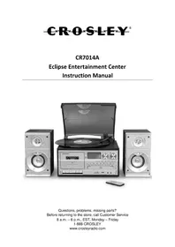 Notice Crosley ECLIPSE CR7014A Platine_disque