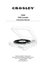 Notice Crosley T400D Platine_disque
