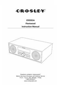 Notice Crosley CR3501A Radio
