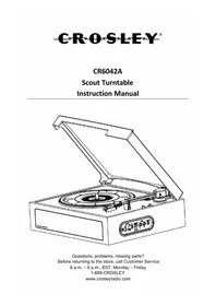 Notice Crosley SCOUT CR6042A Platine_disque